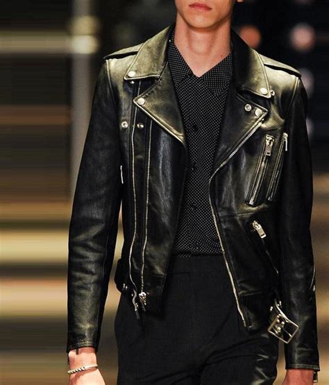 yves saint laurent leather jacket replica|yves saint laurent jacket men.